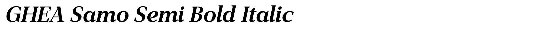 GHEA Samo Semi Bold Italic image
